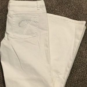 Boot cut white jean